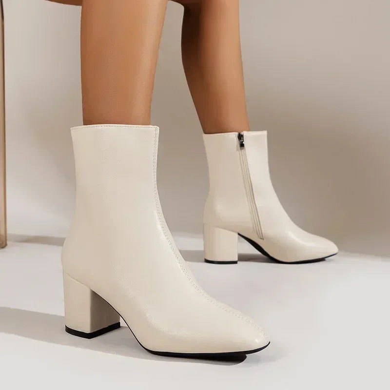 Damenstiefel mit Absatz & Reißverschluss | Ideal für Herbst & Winter