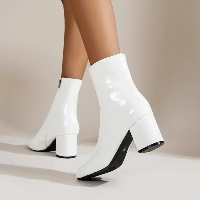 Damenstiefel mit Absatz & Reißverschluss | Ideal für Herbst & Winter