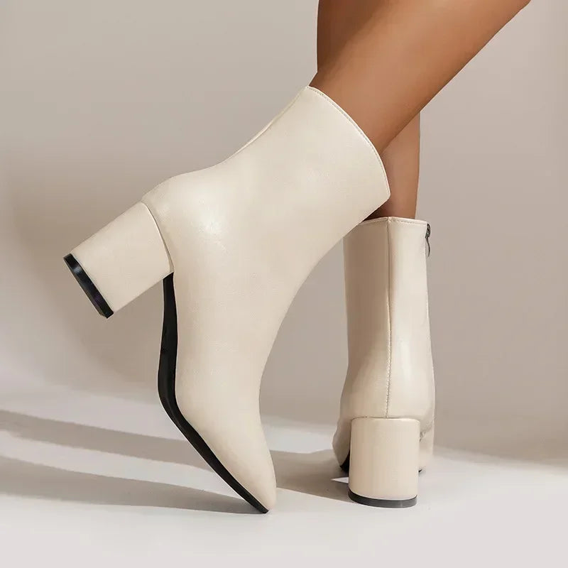 Damenstiefel mit Absatz & Reißverschluss | Ideal für Herbst & Winter