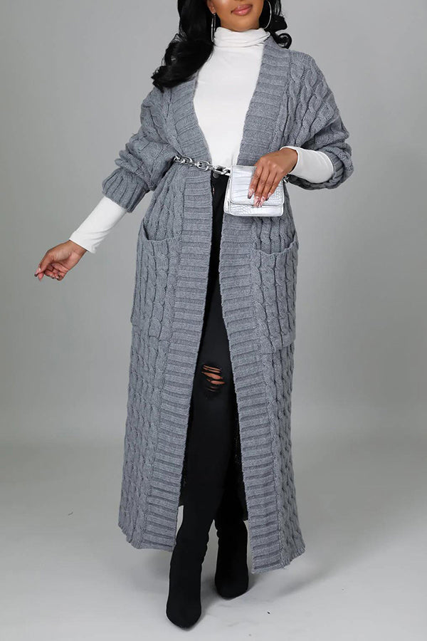 Strickjacke mit offener Vorderseite und langen Ärmeln | Ideal für Übergangszeit