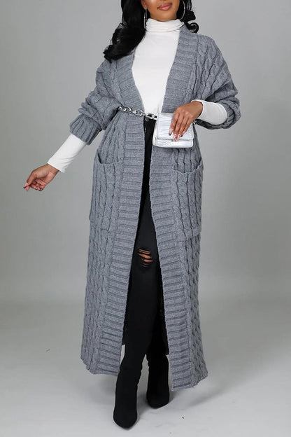 Strickjacke mit offener Vorderseite und langen Ärmeln | Ideal für Übergangszeit