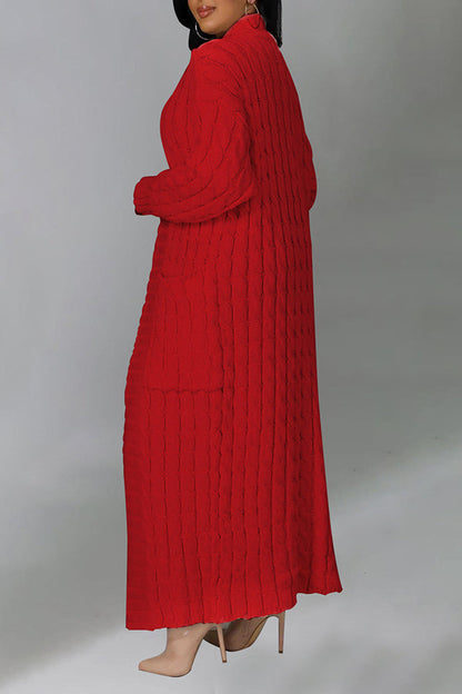Strickjacke mit offener Vorderseite und langen Ärmeln | Ideal für Übergangszeit