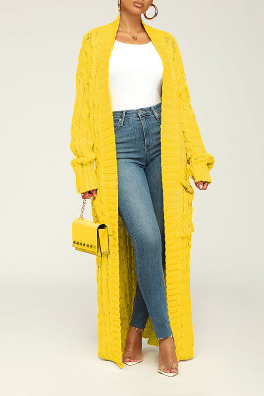 Strickjacke mit offener Vorderseite und langen Ärmeln | Ideal für Übergangszeit