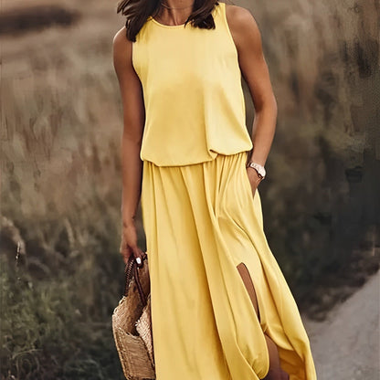 Ärmelloses Maxikleid im Retro-Stil | Perfekt für Frühling & Sommer