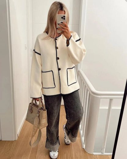 Strick-Cardigan mit langen Ärmeln – Ideal für den Herbst