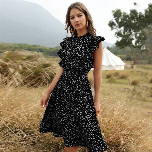 Leichter Polka-Dot-Maxikleid | Ideal für den Sommer