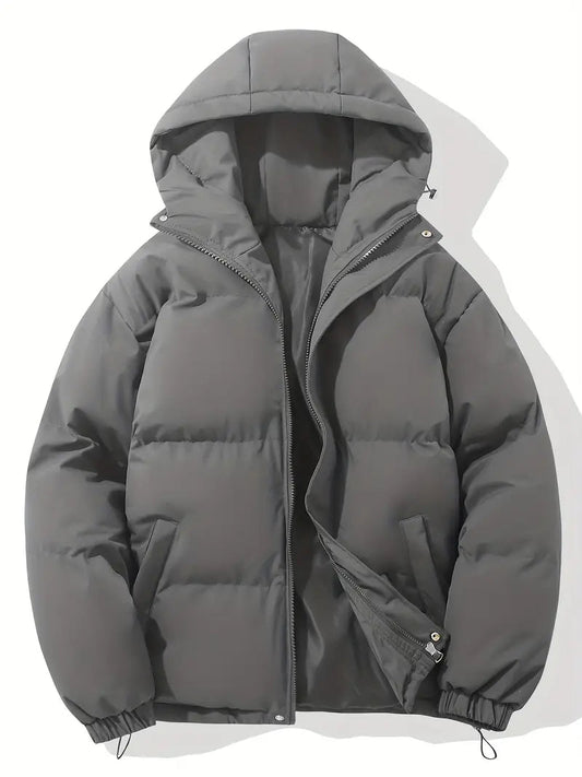 Damen-Winterjacke mit Kapuze und durchgehendem Reißverschluss