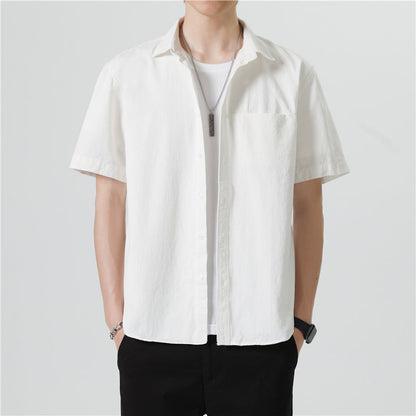 Herren Kurzarm Baumwollhemd Jacke – Ideal für den Sommer