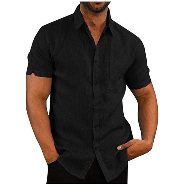 Herren Kurzarm-Shirt Sommer Leichte Baumwolle | ideal für Sommer