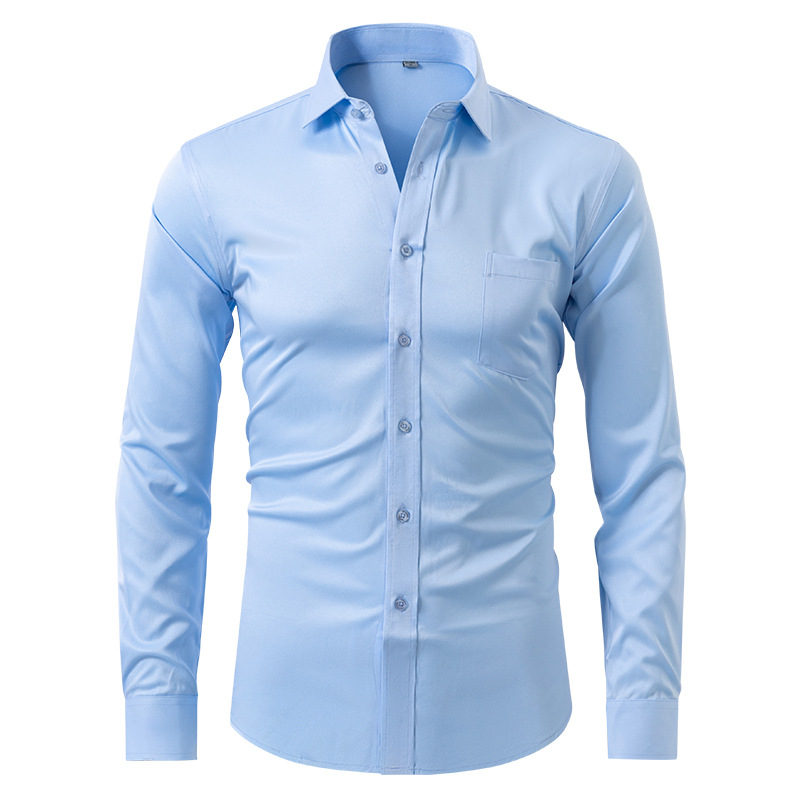 Herrenhemd mit Stretch, Atmungsaktivem Stoff und Knitterarmem Finish