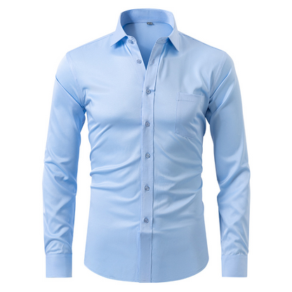 Herrenhemd mit Stretch, Atmungsaktivem Stoff und Knitterarmem Finish