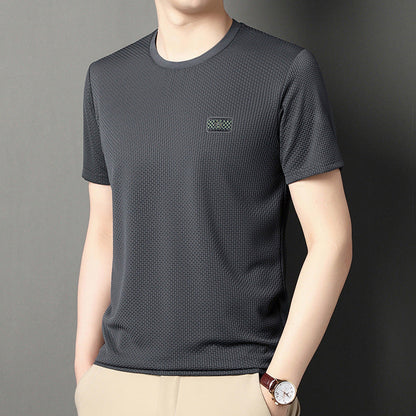 Herren Jacquard Kurzarm-Pullover – Ideal für den Sommer