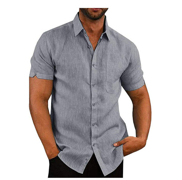 Herren Kurzarm-Shirt Sommer Leichte Baumwolle | ideal für Sommer