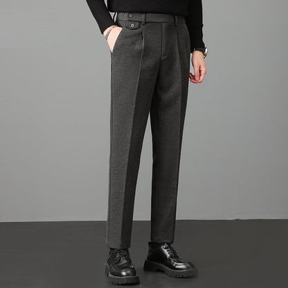 Herren-Wollmischung-Stretchhose – Perfekt für den Herbst