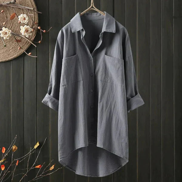 Langärmelige Damenbluse mit elegantem Schnitt | Ideal für Frühling & Herbst