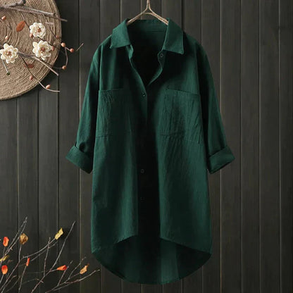 Langärmelige Damenbluse mit elegantem Schnitt | Ideal für Frühling & Herbst