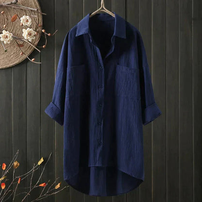 Langärmelige Damenbluse mit elegantem Schnitt | Ideal für Frühling & Herbst