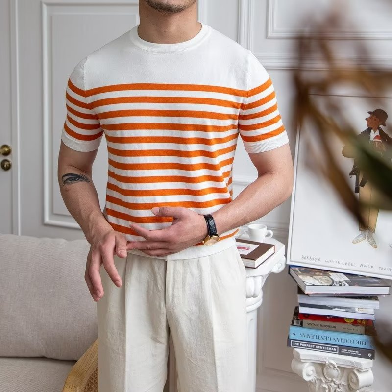 Gestreiftes Kurzarm-T-Shirt – Perfekt für den Sommer