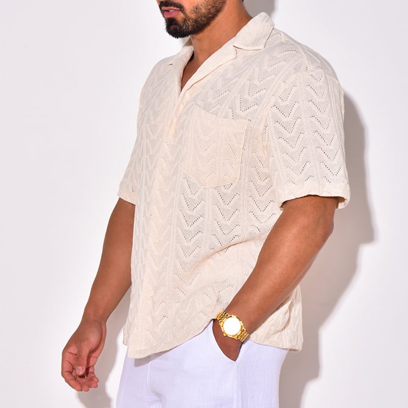 Jungen Strick T-Shirt mit kurzen Ärmeln und Printdesign
