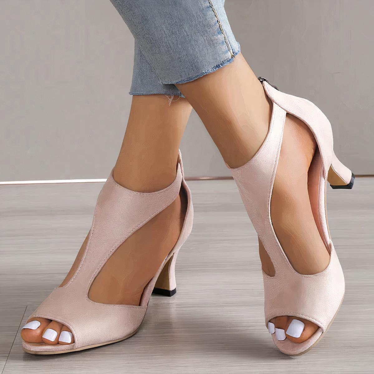 Damen Sommersandalen mit Fußgewölbestütze, gepolsterter Sohle und offener Zehenpartie