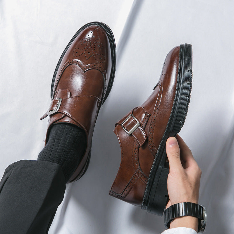 Herren PU-Leder Slip-On Business-Schuhe mit atmungsaktivem Design | Ideal für alle Jahreszeiten