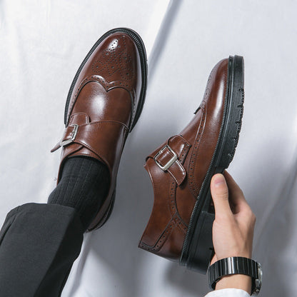 Herren PU-Leder Slip-On Business-Schuhe mit atmungsaktivem Design | Ideal für alle Jahreszeiten