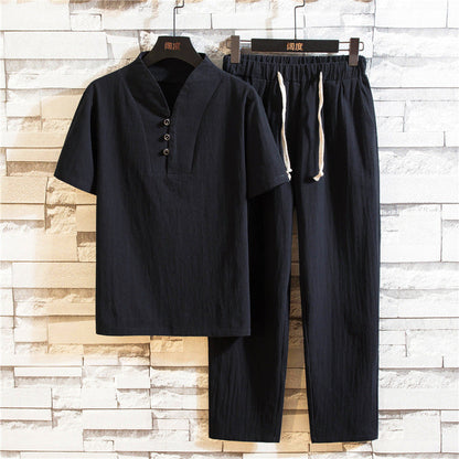 Leinen Baumwolle Sommer-Set für Herren – Ideal  für Sommer