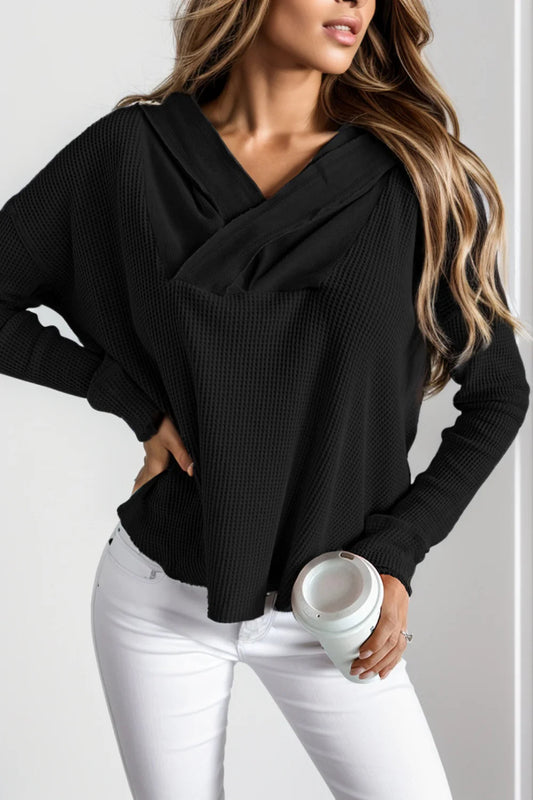 Damen Herbst-Pullover mit Unifarbe, Langarm und Lockerer Passform