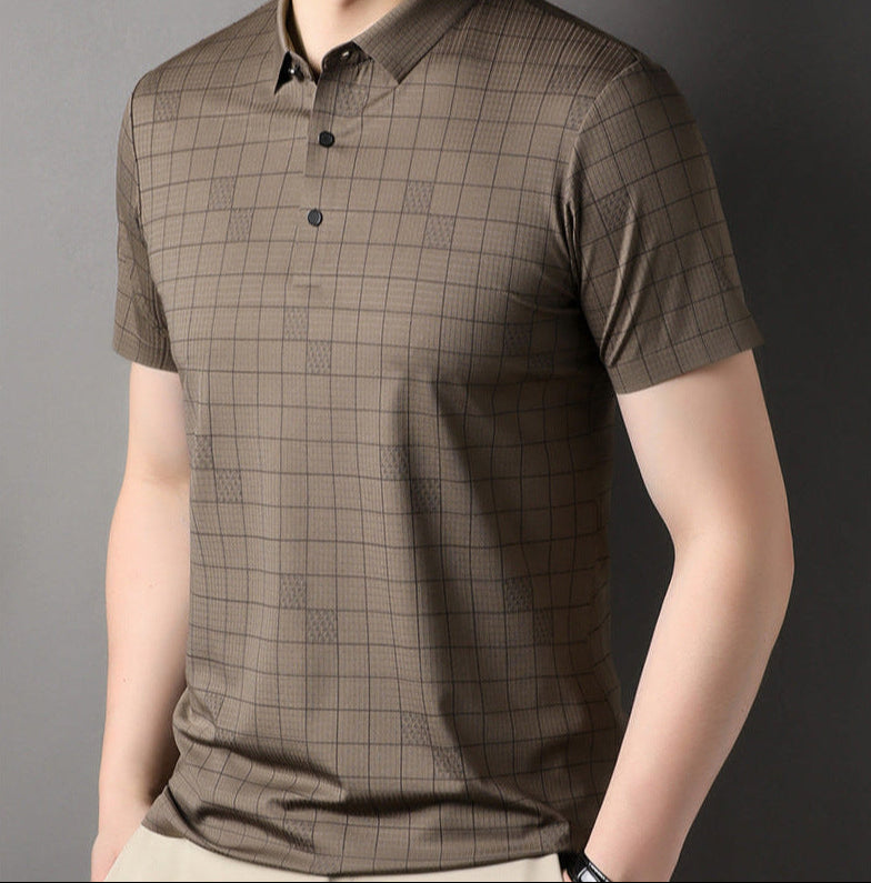 Herren Dünnes Ice-Silk Kurzarm-T-Shirt – Ideal für den Sommer