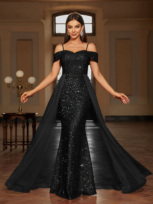 Langes Abendkleid mit taillierter Passform und fließendem Rock | Ideal für Frühling und Sommer