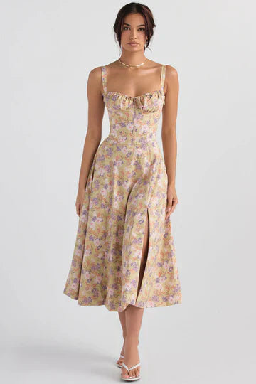 Midikleid mit Korsett und Schnürung | Perfekt für Frühling & Sommer