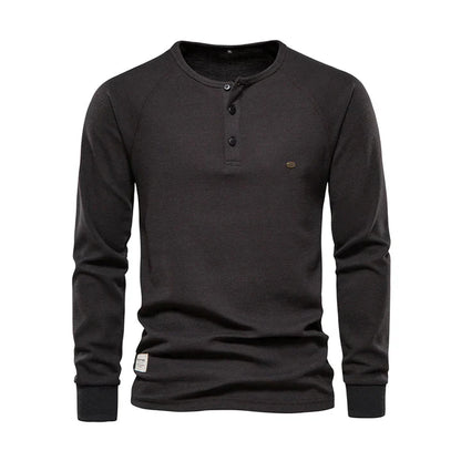 Atmungsaktives Langarm-Poloshirt mit weichem Materialmix – Ideal für Sommer