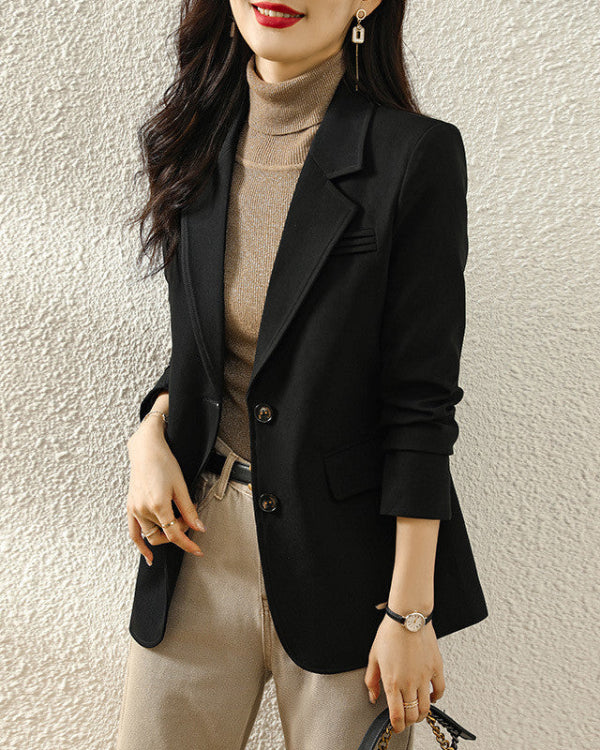 Damen Frühling Blazer mit taillierter Passform, strukturiertem Design und mehreren Farben