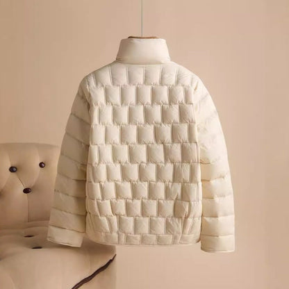 Damen Winter-Daunenjacke Kurz Geschnitten mit Taillierter Passform und Langarm
