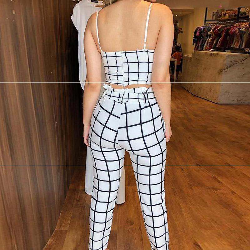 Damen Sommer-Zweiteiliges Set mit Kurzarm-Top und Passender Hose