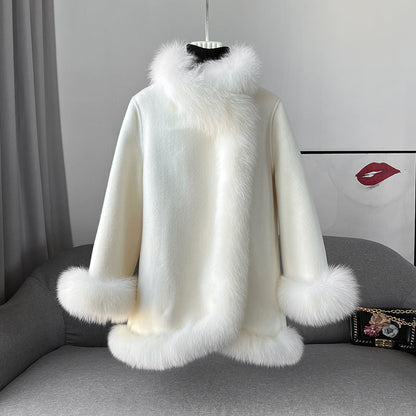Damen Herbst Wendemanteljacke Mid-Length Flugärmel