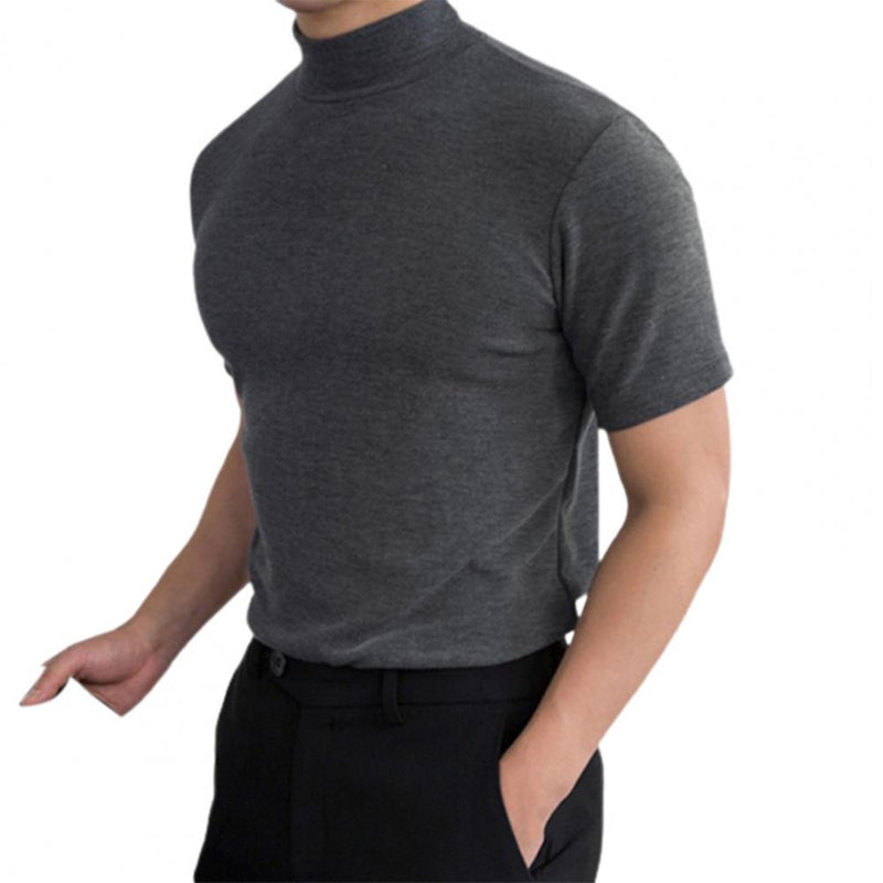Herren-T-Shirt mit kurzem Ärmel, geradem Saum und Rundhalsausschnitt