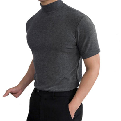 Herren-T-Shirt mit kurzem Ärmel, geradem Saum und Rundhalsausschnitt