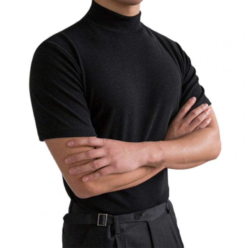 Herren-T-Shirt mit kurzem Ärmel, geradem Saum und Rundhalsausschnitt