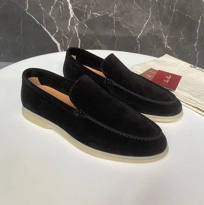 Herren Sommer-Loafer Slip-On Flache Fahrschuhe mit runder Spitze