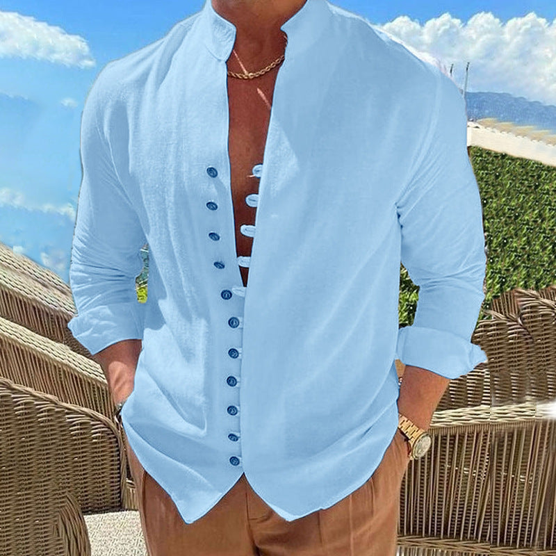 Herren Langarm Hemd - Retro Design –  Ideal für Frühling und Herbst