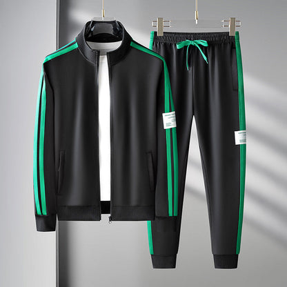 Herren Trainingsanzug mit Reißverschluss – Zweiteiliges Set aus Sportjacke und Jogginghose für Frühling, Sommer, Herbst und Winter