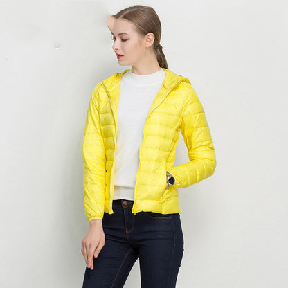 Leichte Daunenjacke Women Short Hooded Super Lightweight - Ideal für jeden Tag