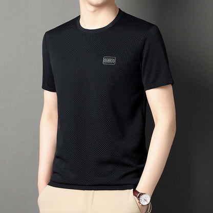Herren Jacquard Kurzarm-Pullover – Ideal für den Sommer