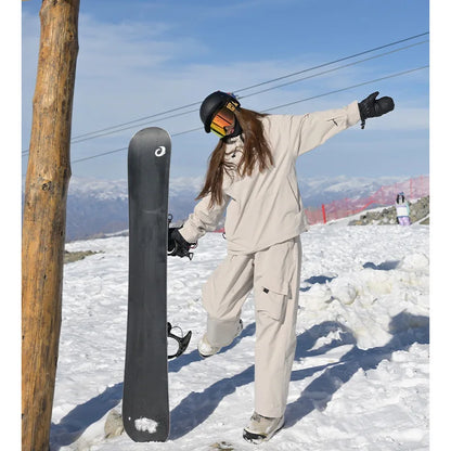 Damen Skianzug Wasserdicht Winddicht, Fleecegefütterte Jacke & Hose - Ideal für Winter