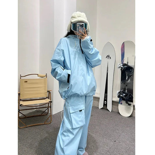 Damen Skianzug Wasserdicht Winddicht, Fleecegefütterte Jacke & Hose - Ideal für Winter