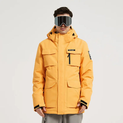 Wasserdichte Herren-Skijacke – Winddichte, isolierte Snowboardjacke - Ideal für Winter