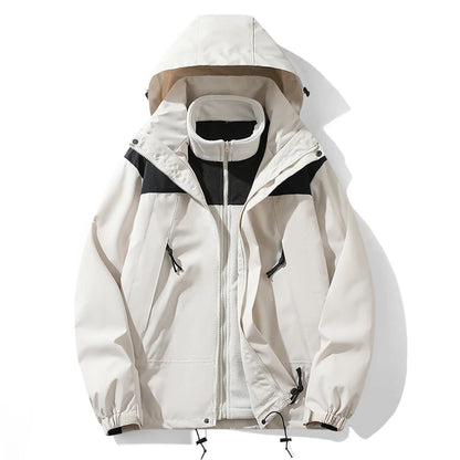 Wasserdichte Hardshell-Jacke für Herren – Winddichte Outdoor-Sportjacke für Wandern, Skifahren und Bergsteigen - Ideal für Herbst und Winter