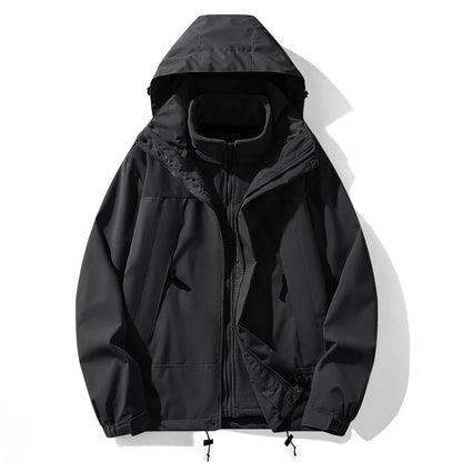 Wasserdichte Hardshell-Jacke für Herren – Winddichte Outdoor-Sportjacke für Wandern, Skifahren und Bergsteigen - Ideal für Herbst und Winter