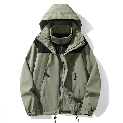 Wasserdichte Hardshell-Jacke für Herren – Winddichte Outdoor-Sportjacke für Wandern, Skifahren und Bergsteigen - Ideal für Herbst und Winter